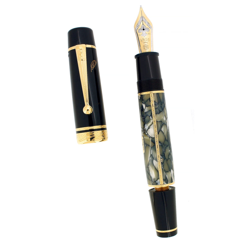 1996 MONTBLANC WRITERS EDITION DUMAS STICKERED 18K BROAD NIB FOUNTAIN PEN NEVER INKED OFFERED BY ANTIQUE DIGGER