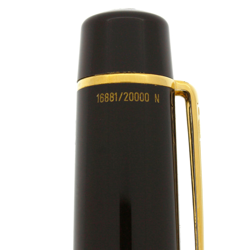 1996 MONTBLANC WRITERS EDITION DUMAS STICKERED 18K MED NIB FOUNTAIN PEN NEVER INKED OFFERED BY ANTIQUE DIGGER