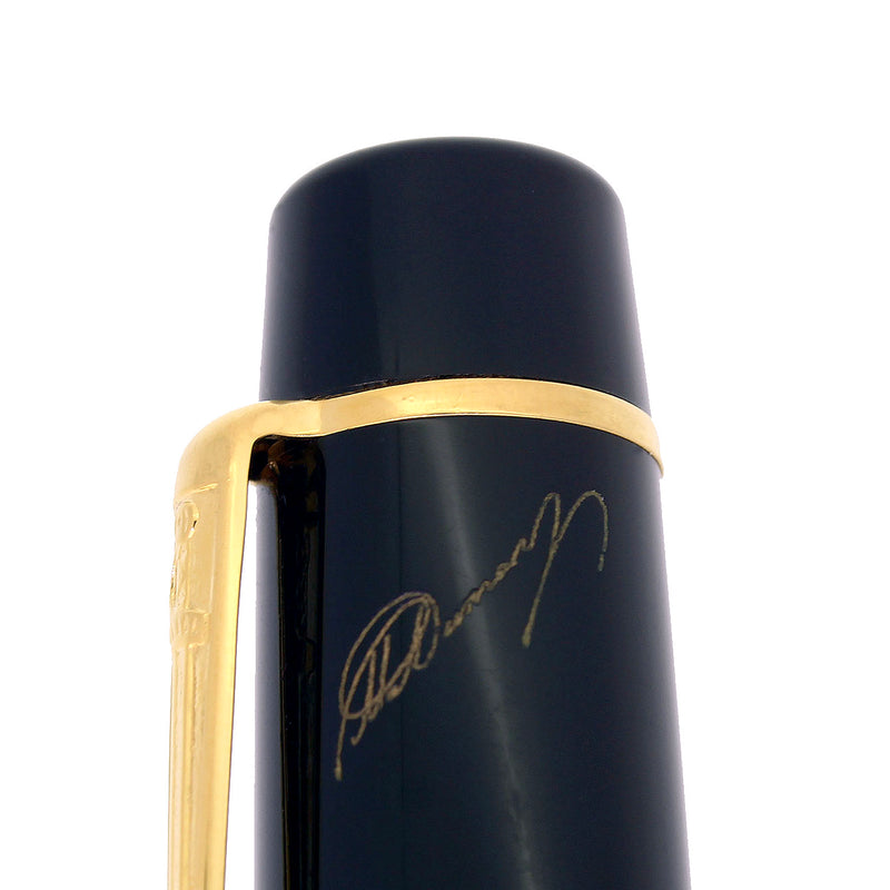 1996 MONTBLANC WRITERS EDITION DUMAS STICKERED 18K MED NIB FOUNTAIN PEN NEVER INKED OFFERED BY ANTIQUE DIGGER