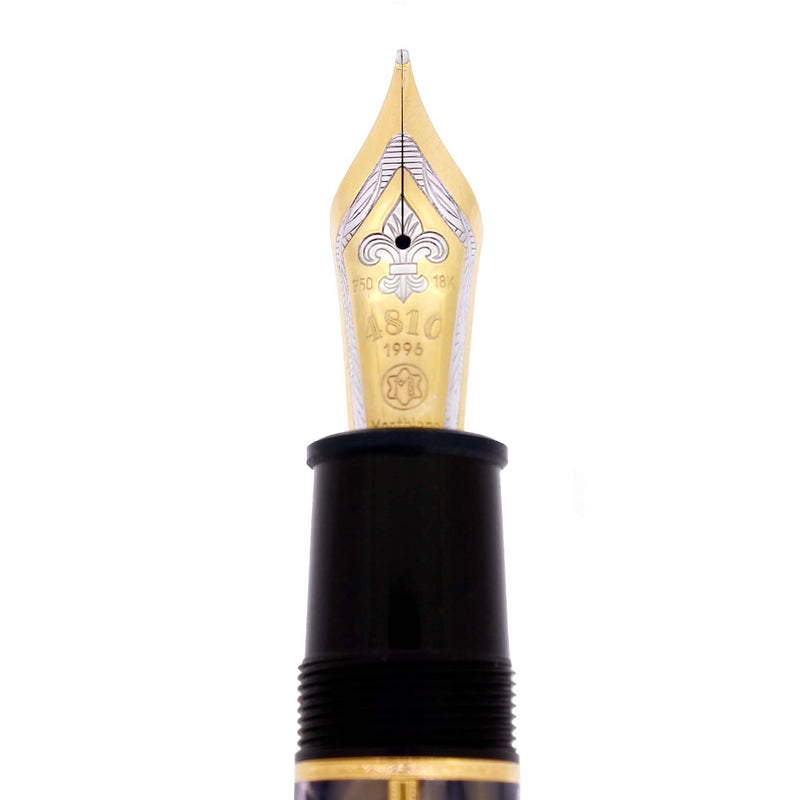 1996 MONTBLANC WRITERS EDITION DUMAS STICKERED 18K MED NIB FOUNTAIN PEN NEVER INKED OFFERED BY ANTIQUE DIGGER