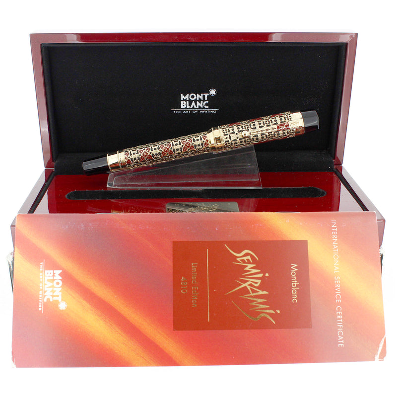 NEVER INKED 1996 MONTBLANC PATRON OF THE ARTS SEMIRAMIS LIMITED EDITION 2604/4810 FOUNTAIN PEN OFFERED BY ANTIQUE DIGGER