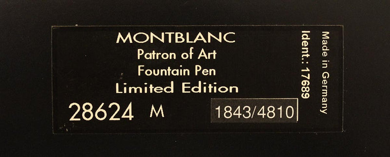 SEALED PEN 1996 MONTBLANC PATRON OF THE ARTS SEMIRAMIS NEVER INKED LIMITED EDITION FOUNTAIN PEN OFFERED BY ANTIQUE DIGGER