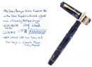 1996 OMAS EXTRA PARAGON BLUE ROYALE CELLULOID "OLD STYLE" FOUNTAIN PEN OFFERED BY ANTIQUE DIGGER