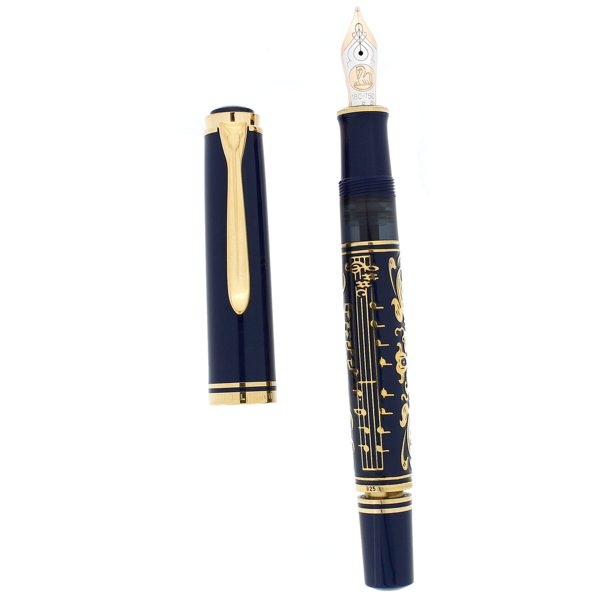 1996 PELIKAN M800 CONCERTO LIMITED EDITION FOUNTAIN PEN W/BOX & PAPERS