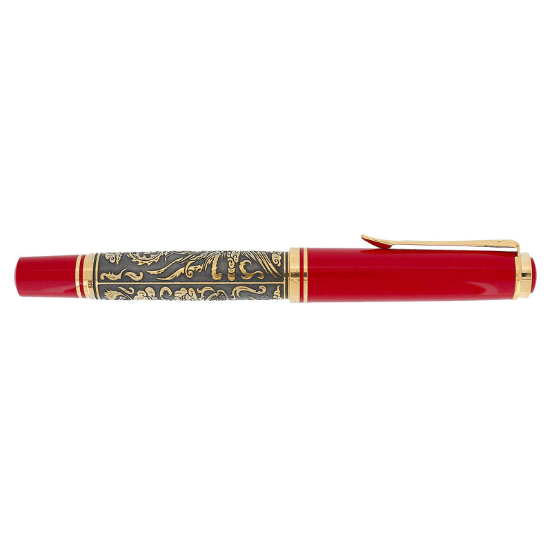 1996 PELIKAN M800 GOLDEN PHOENIX LIMITED ASIA 888 EDITION FOUNTAIN PEN W/BOX NEVER INKED OFFERED BY ANTIQUE DIGGER