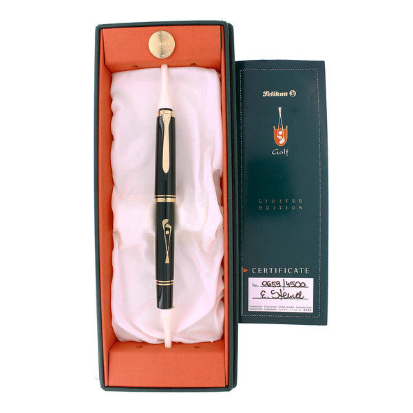 1996 PELIKAN M816 GOLF LIMITED EDITION 18K MED NIB FOUNTAIN PEN W/BOX
