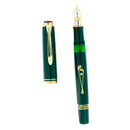 1996 PELIKAN M800 GOLF LIMITED EDITION 18K MED NIB FOUNTAIN PEN W/BOX NEVER INKED OFFERED BY ANTIQUE DIGGER