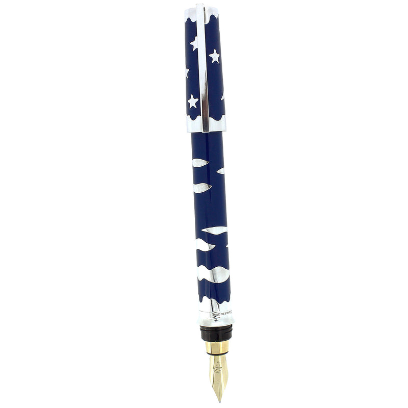 1996 S.T. DUPONT RENDEZ-VOUS LUNA MOON LIMITED EDITION 18K MED NIB FOUNTAIN PEN NEVER INKED OFFERED BY ANTIQUE DIGGER
