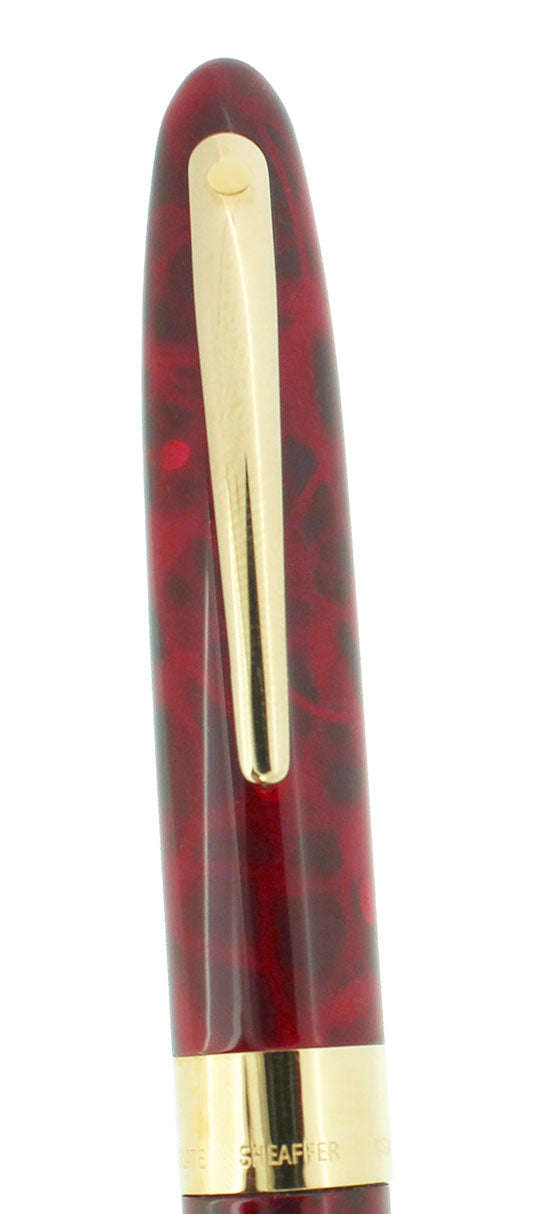 CIRCA 1996 SHEAFFER CREST FLAME RED TWIST ACTION BALLPOINT PEN MINT OFFERED BY ANTIQUE DIGGER
