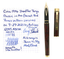 CIRCA 1996 SHEAFFER TARGA GARNET RED RONCE MEDIUM NIB FOUNTAIN PEN MINT OFFERED BY ANTIQUE DIGGER