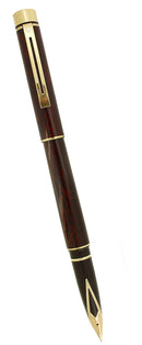 CIRCA 1996 SHEAFFER TARGA GARNET RED RONCE MEDIUM NIB FOUNTAIN PEN MINT OFFERED BY ANTIQUE DIGGER