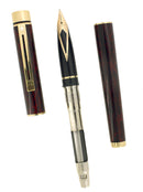 CIRCA 1996 SHEAFFER TARGA GARNET RED RONCE MEDIUM NIB FOUNTAIN PEN MINT OFFERED BY ANTIQUE DIGGER