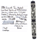 1996 VISCONTI TAJ MAHAL SILVER FILIGREE LIMITED EDITION 874/888 FOUNTAIN PEN MINT BOXED