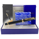 1996 WATERMAN LIAISON BLACK & GOLD TRIM 18K MEDIUM NIB FOUNTAIN PEN NEVER INKED OFFERED BY ANTIQUE DIGGER