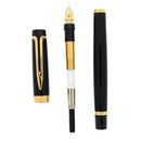 1996 WATERMAN LIAISON BLACK & GOLD TRIM 18K MEDIUM NIB FOUNTAIN PEN NEVER INKED OFFERED BY ANTIQUE DIGGER