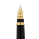 1996 WATERMAN LIAISON BLACK & GOLD TRIM 18K MEDIUM NIB FOUNTAIN PEN NEVER INKED OFFERED BY ANTIQUE DIGGER