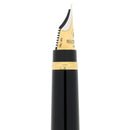 1996 WATERMAN LIAISON BLACK & GOLD TRIM 18K MEDIUM NIB FOUNTAIN PEN NEVER INKED OFFERED BY ANTIQUE DIGGER