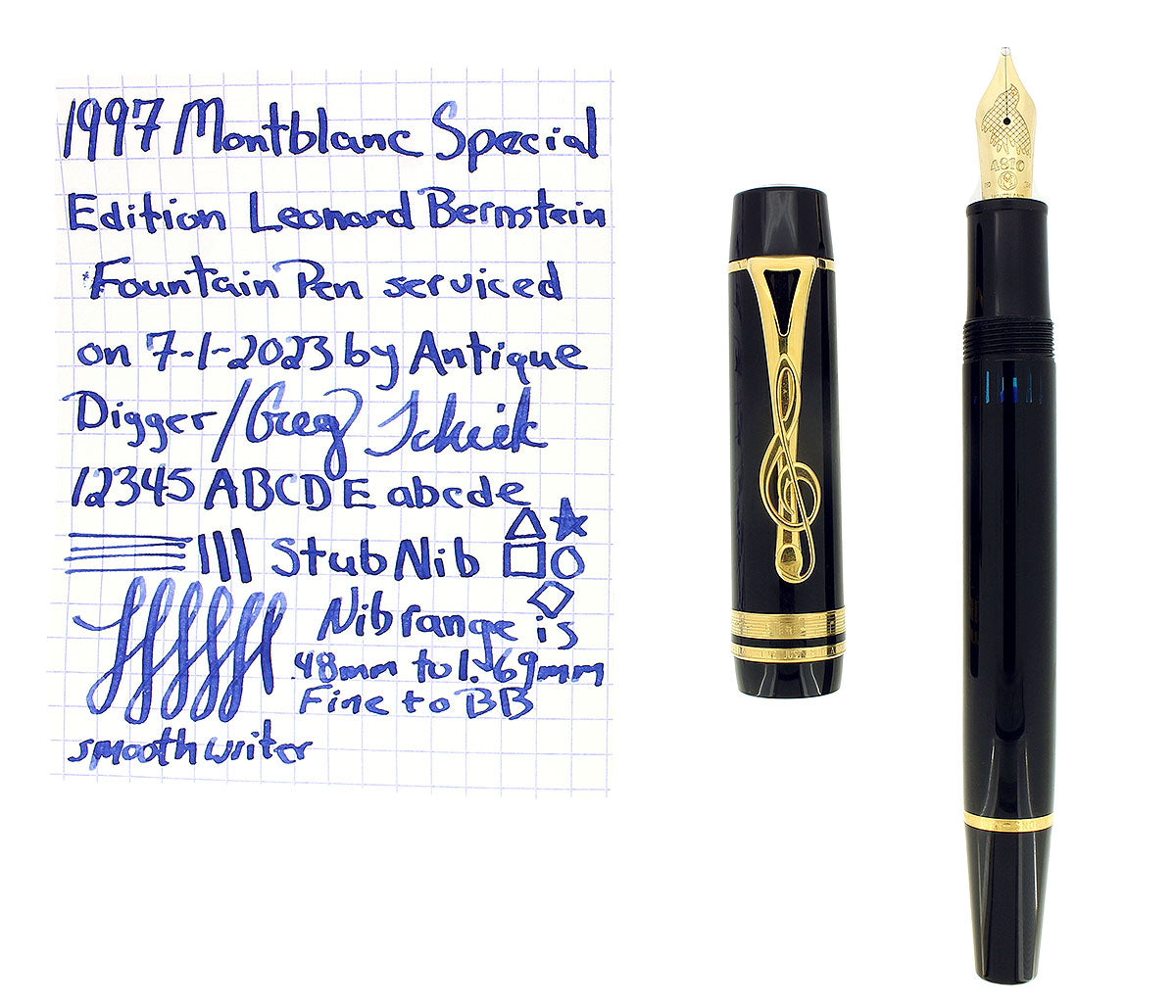 1997 MONTBLANC LEONARD BERNSTEIN 18K STUB NIB SPECIAL EDITION FOUNTAIN