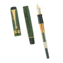 1997 PARKER INTERNATIONAL JADE DUOFOLD 18K MED NIB FOUNTAIN PEN NEVER INKED OFFERED BY ANTIQUE DIGGER