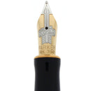 1997 PARKER INTERNATIONAL BLACK & PEARL DUOFOLD 18K MED NIB FOUNTAIN PEN NEVER INKED OFFERED BY ANTIQUE DIGGER