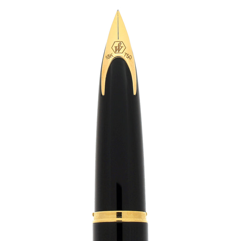 1997 WATERMAN CARENE BLACK SEA W/GOLD TRIM 18K EXTRA FINE NIB FOUNTAIN