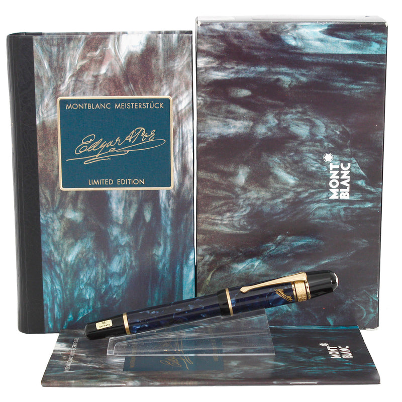 NEVER INKED 1998 MONTBLANC EDGAR ALLAN POE WRITER'S SERIES LIMITED EDITION FOUNTAIN PEN STICKERED OFFERED BY ANTIQUE DIGGER