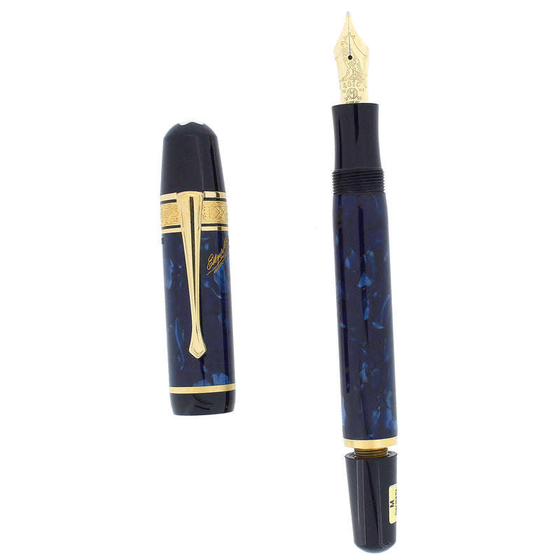 NEVER INKED 1998 MONTBLANC EDGAR ALLAN POE WRITER'S SERIES LIMITED EDITION FOUNTAIN PEN STICKERED OFFERED BY ANTIQUE DIGGER