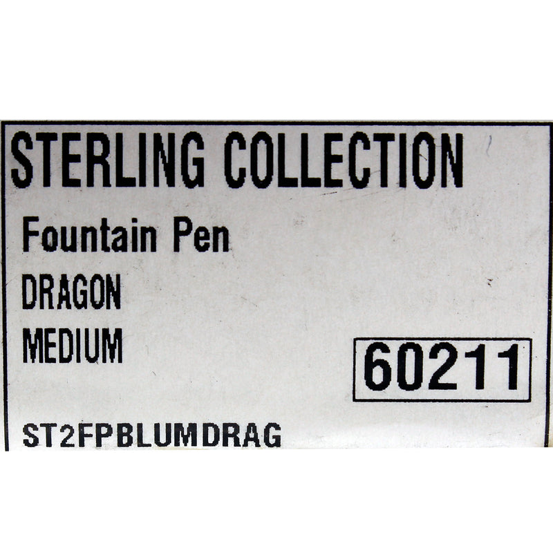 1998 NAMIKI STERLING COLLECTION DRAGON PATTERN FOUNTAIN PEN NEVER INKED OFFERED BY ANTIQUE DIGGER