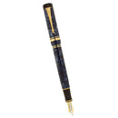 1998 PARKER DUOFOLD CENTENNIAL BLUE MARBLED 18K BROAD NIB FOUNTAIN PEN OFFERED BY ANTIQUE DIGGER