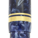 1998 PARKER DUOFOLD CENTENNIAL BLUE MARBLED 18K BROAD NIB FOUNTAIN PEN OFFERED BY ANTIQUE DIGGER