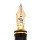 1998 PARKER DUOFOLD CENTENNIAL BLUE MARBLED 18K BROAD NIB FOUNTAIN PEN OFFERED BY ANTIQUE DIGGER