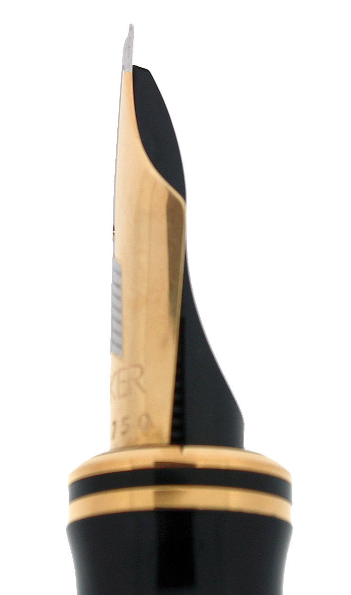 1990 PARKER DUOFOLD CENTENNIAL RED MARBLED 18K EXTRA BROAD