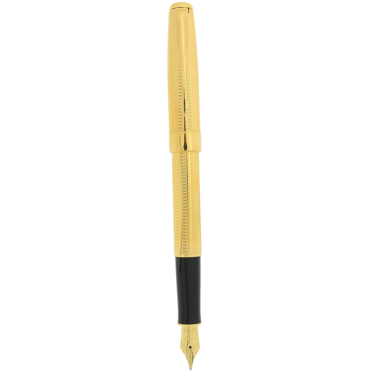 1998 PARKER SONNET CASCADE GOLD PATTERN 18K BROAD NIB FOUNTAIN PEN NEW