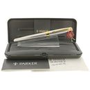 1998 PARKER SONNET CASCADE SILVER PATTERN 18K FINE NIB FOUNTAIN PEN NEW OLD STOCK OFFERED BY ANTIQUE DIGGER