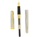 1998 PARKER SONNET CASCADE SILVER PATTERN 18K FINE NIB FOUNTAIN PEN NEW OLD STOCK OFFERED BY ANTIQUE DIGGER