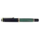 1998 PELIKAN M1000 GREEN STRIPE 18K MED ULTRA SMOOTH NIB FOUNTAIN PEN OFFERED BY ANTIQUE DIGGER