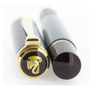 1998 PELIKAN M1000 GREEN STRIPE 18K MED ULTRA SMOOTH NIB FOUNTAIN PEN OFFERED BY ANTIQUE DIGGER