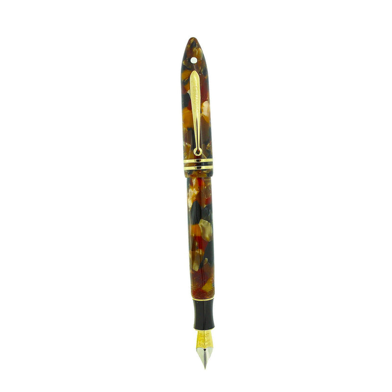 1998 SHEAFFER AMBER GLOW SPECIAL EDITION BALANCE II 18K MED NIB FOUNTA