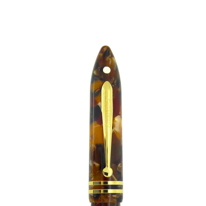 1998 SHEAFFER AMBER GLOW SPECIAL EDITION BALANCE II 18K MED NIB FOUNTA