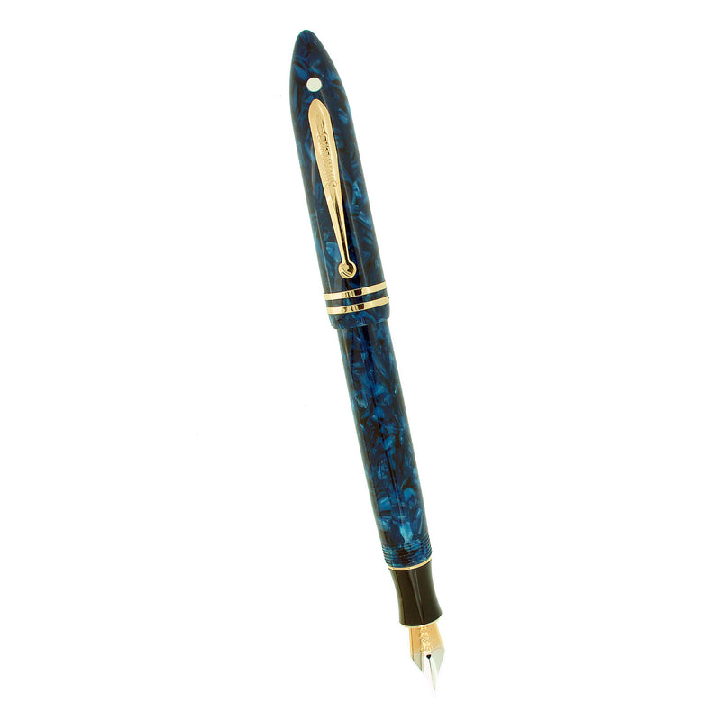 CIRCA 1998 SHEAFFER BALANCE II COBALT GLOW 18K MED NIB FOUNTAIN PEN NEVER INKED OFFERED BY ANTIQUE DIGGER
