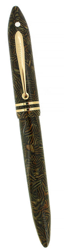 CIRCA 1998 SHEAFFER BALANCE II TIGER EYE ROLLERBALL PEN NEW REFILL OFFERED BY ANTIQUE DIGGER