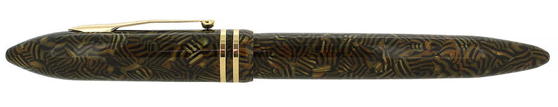 CIRCA 1998 SHEAFFER BALANCE II TIGER EYE ROLLERBALL PEN NEW REFILL OFFERED BY ANTIQUE DIGGER