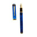 1998 SHEAFFER CONNAISSEUR MEDITERRANEAN BLUE 14K MED NIB FOUNTAIN PEN NEVER INKED OFFERED BY ANTIQUE DIGGER