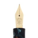 1998 TIBALDI TRASPARENTE BLUE MARBLED CELLULOID 18K MED NIB FOUNTAIN PEN OFFERED BY ANTIQUE DIGGER
