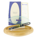 1998 TIBALDI TRASPARENTE BLUE MARBLED CELLULOID 18K MED NIB FOUNTAIN PEN OFFERED BY ANTIQUE DIGGER