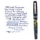 1998 TIBALDI TRASPARENTE BLUE MARBLED CELLULOID 18K MED NIB FOUNTAIN PEN OFFERED BY ANTIQUE DIGGER
