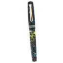 1998 TIBALDI TRASPARENTE BLUE MARBLED CELLULOID 18K MED NIB FOUNTAIN PEN OFFERED BY ANTIQUE DIGGER