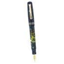 1998 TIBALDI TRASPARENTE BLUE MARBLED CELLULOID 18K MED NIB FOUNTAIN PEN OFFERED BY ANTIQUE DIGGER