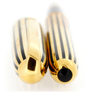 1999 CARTIER DANDY GOLD PLATE & BLACK LACQUER INLAY LIMITED EDITION 1530/1847 FOUNTAIN PEN OFFERED BY ANTIQUE DIGGER