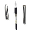 1999 CARTIER DANDY PLATINUM & BLACK LACQUER INLAY LIMITED EDITION 1752/1847 FOUNTAIN PEN OFFERED BY ANTIQUE DIGGER
